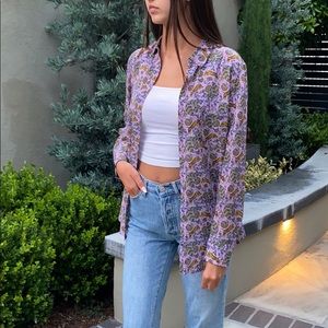 J Crew silk tiger shirt NWOT